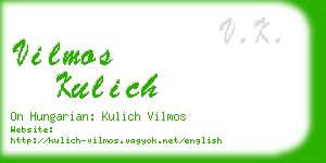 vilmos kulich business card